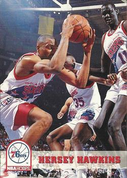 #163 Hersey Hawkins - Philadelphia 76ers - 1993-94 Hoops Basketball