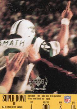 #163 Joe Namath - New York Jets - 1999 Upper Deck Century Legends Football