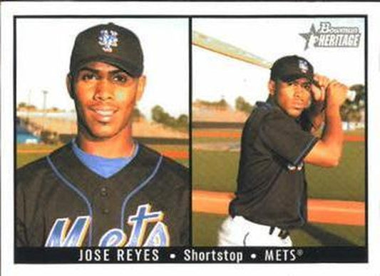 #163 Jose Reyes - New York Mets - 2003 Bowman Heritage Baseball