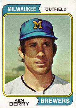 #163 Ken Berry - Milwaukee Brewers - 1974 Topps Baseball