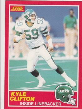 #163 Kyle Clifton - New York Jets - 1989 Score Football