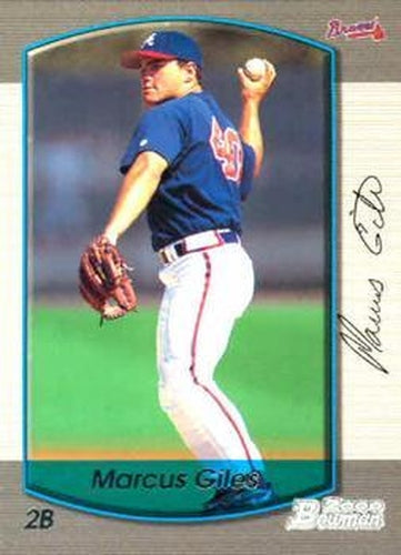 #163 Marcus Giles - Atlanta Braves - 2000 Bowman Baseball