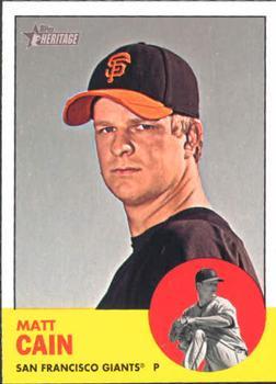#163 Matt Cain - San Francisco Giants - 2012 Topps Heritage Baseball