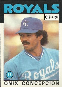 #163 Onix Concepcion - Kansas City Royals - 1986 O-Pee-Chee Baseball