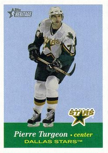 #163 Pierre Turgeon - Dallas Stars - 2001-02 Topps Heritage Hockey