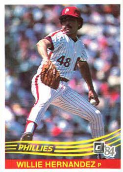 #163 Willie Hernandez - Philadelphia Phillies - 1984 Donruss Baseball