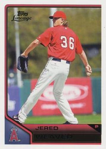 #163 Jered Weaver - Los Angeles Angels - 2011 Topps Lineage Baseball