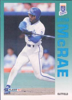 #163 Brian McRae - Kansas City Royals - 1992 Fleer Baseball