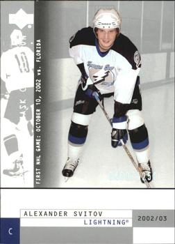 #163 Alexander Svitov - Tampa Bay Lightning - 2002-03 Upper Deck Mask Collection Hockey