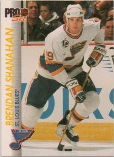 #163 Brendan Shanahan - St. Louis Blues - 1992-93 Pro Set Hockey