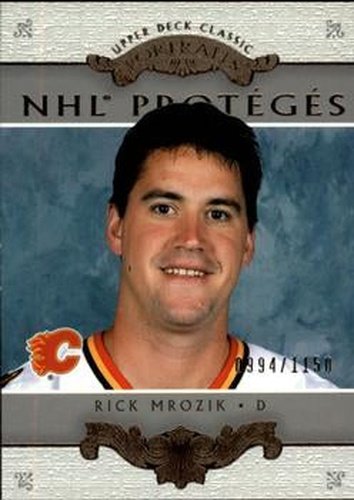 #163 Rick Mrozik - Calgary Flames - 2003-04 Upper Deck Classic Portraits Hockey