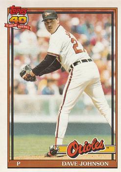 #163 Dave Johnson - Baltimore Orioles - 1991 O-Pee-Chee Baseball