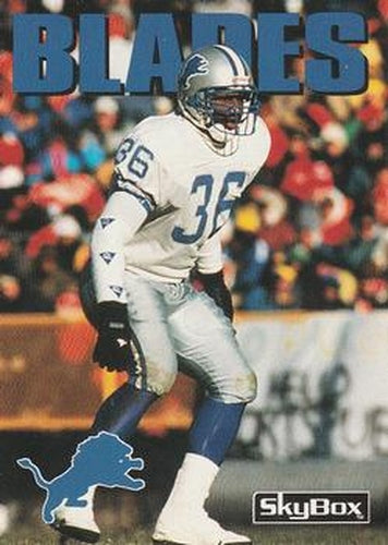 #163 Bennie Blades - Detroit Lions - 1992 SkyBox Impact Football