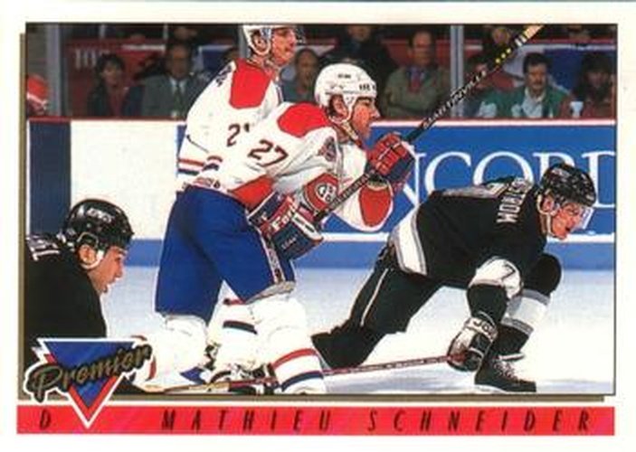 #163 Mathieu Schneider - Montreal Canadiens - 1993-94 O-Pee-Chee Premier Hockey