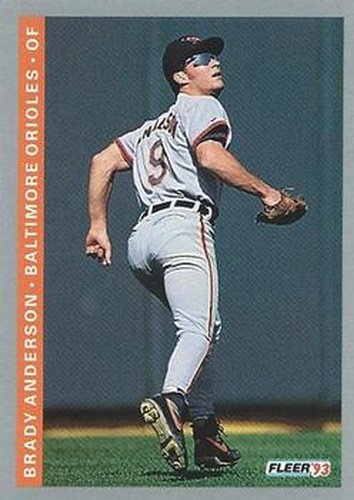 #163 Brady Anderson - Baltimore Orioles - 1993 Fleer Baseball