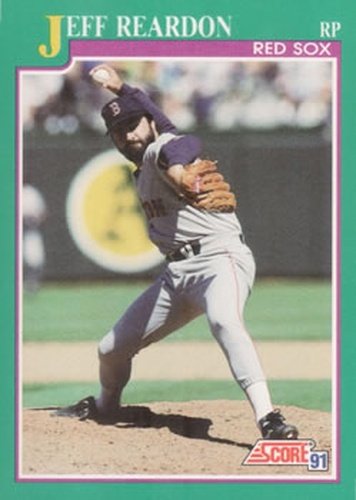 #164 Jeff Reardon - Boston Red Sox - 1991 Score Baseball