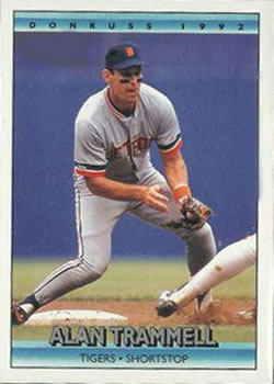 #164 Alan Trammell - Detroit Tigers - 1992 Donruss Baseball