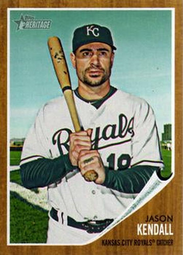 #164 Jason Kendall - Kansas City Royals - 2011 Topps Heritage Baseball