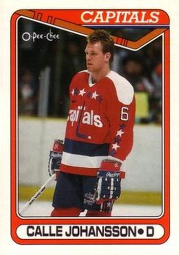#164 Calle Johansson - Washington Capitals - 1990-91 O-Pee-Chee Hockey