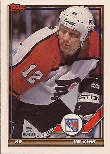 #164 Tim Kerr - New York Rangers - 1991-92 Topps Hockey