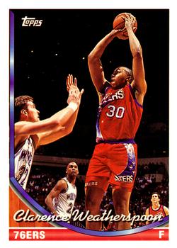 #164 Clarence Weatherspoon - Philadelphia 76ers - 1993-94 Topps Basketball
