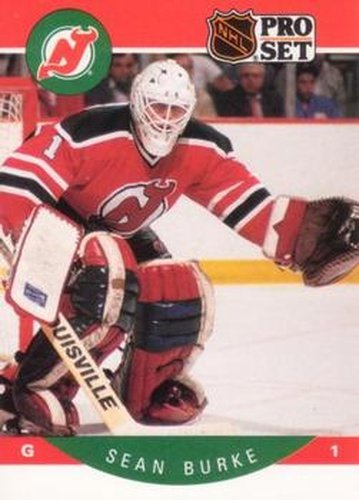 #164 Sean Burke - New Jersey Devils - 1990-91 Pro Set Hockey