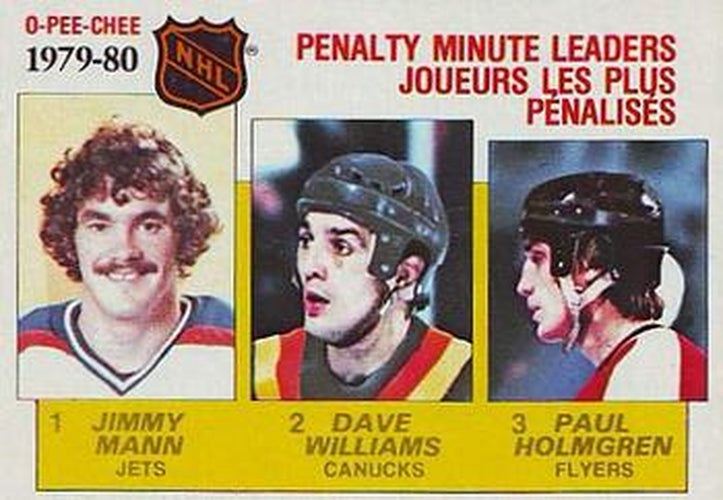 #164 Paul Holmgren / Jimmy Mann / Dave Williams - Philadelphia Flyers / Winnipeg Jets / Vancouver Canucks - 1980-81 O-Pee-Chee Hockey