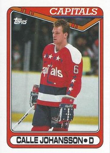 #164 Calle Johansson - Washington Capitals - 1990-91 Topps Hockey