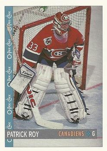 #164 Patrick Roy - Montreal Canadiens - 1992-93 O-Pee-Chee Hockey