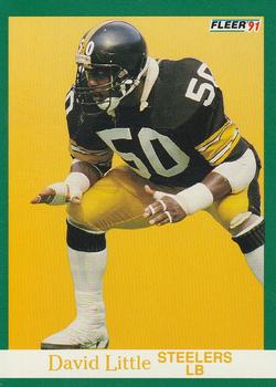 #164 David Little - Pittsburgh Steelers - 1991 Fleer Football