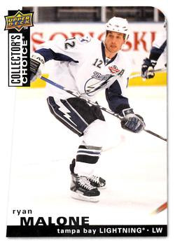 #164 Ryan Malone - Tampa Bay Lightning - 2008-09 Collector's Choice Hockey