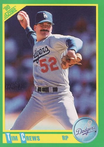 #164 Tim Crews - Los Angeles Dodgers - 1990 Score Baseball