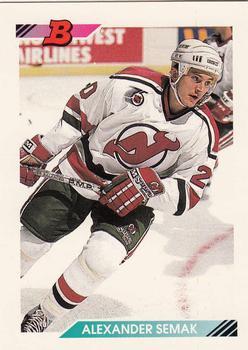 #164 Alexander Semak - New Jersey Devils - 1992-93 Bowman Hockey