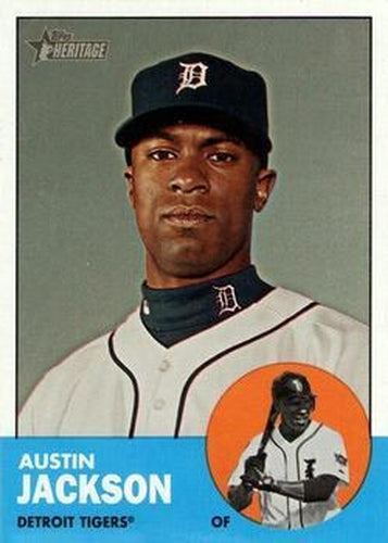 #164 Austin Jackson - Detroit Tigers - 2012 Topps Heritage Baseball
