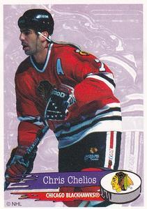 #164 Chris Chelios - Chicago Blackhawks - 1995-96 Panini Hockey Stickers
