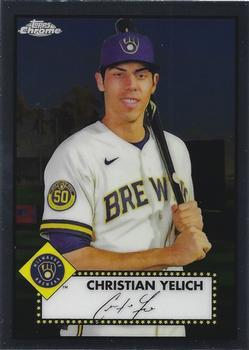 #164 Christian Yelich - Milwaukee Brewers - 2021 Topps Chrome Platinum Anniversary Baseball