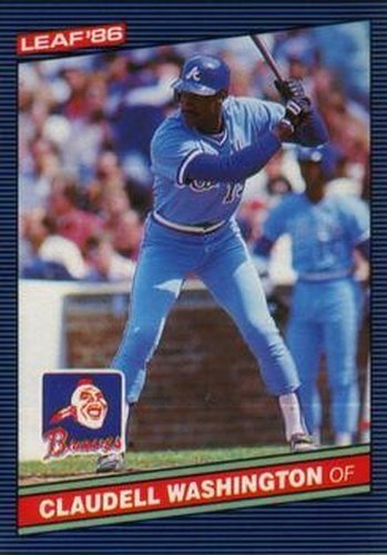 #164 Claudell Washington - Atlanta Braves - 1986 Leaf Baseball
