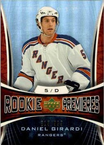 #164 Daniel Girardi - New York Rangers - 2007-08 Upper Deck Trilogy Hockey