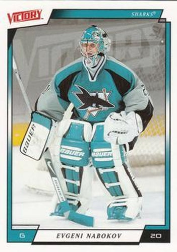 #164 Evgeni Nabokov - San Jose Sharks - 2006-07 Upper Deck Victory Hockey