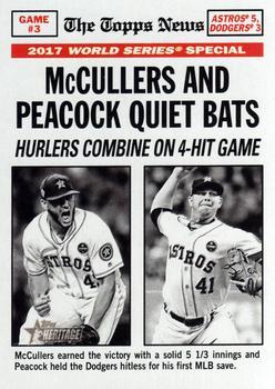 #164 McCullers and Peacock Quiet Bats Lance McCullers, Jr. / Brad Peacock - Houston Astros - 2018 Topps Heritage Baseball