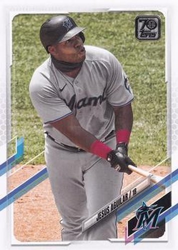 #164 Jesus Aguilar - Miami Marlins - 2021 Topps Baseball