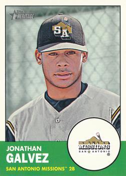 #164 Jonathan Galvez - San Antonio Missions - 2012 Topps Heritage Minor League Baseball