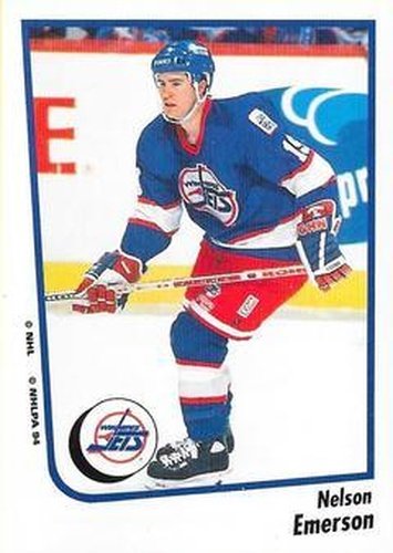 #164 Nelson Emerson - Winnipeg Jets - 1994-95 Panini Hockey Stickers