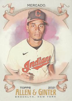 #164 Oscar Mercado - Cleveland Indians - 2021 Topps Allen & Ginter Baseball