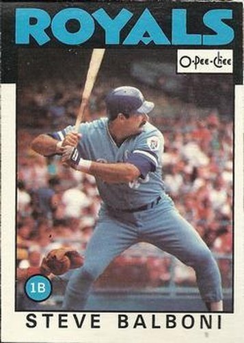 #164 Steve Balboni - Kansas City Royals - 1986 O-Pee-Chee Baseball
