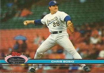 #164 Chris Bosio - Milwaukee Brewers - 1991 Stadium Club Baseball