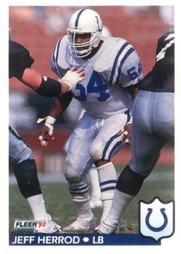 #164 Jeff Herrod - Indianapolis Colts - 1992 Fleer Football