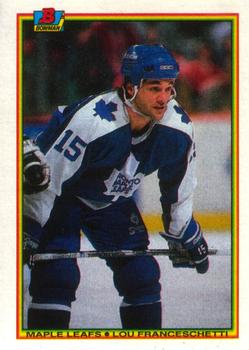 #164 Lou Franceschetti - Toronto Maple Leafs - 1990-91 Bowman Hockey