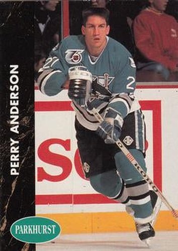 #164 Perry Anderson - San Jose Sharks - 1991-92 Parkhurst Hockey