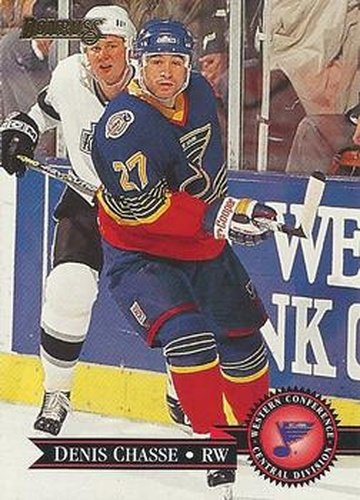 #164 Denis ChassŽ - St. Louis Blues - 1995-96 Donruss Hockey